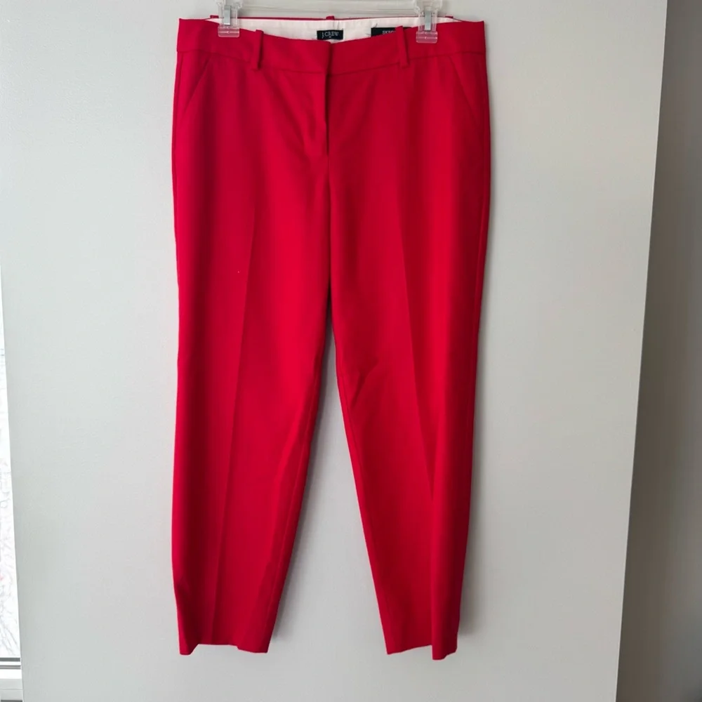 J Crew Red CityFit Simmer Ankle Pants Size 6